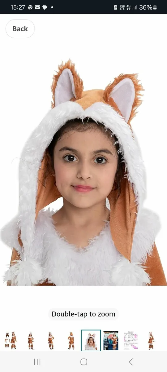 Fox Halloween costume for girls - Image 2
