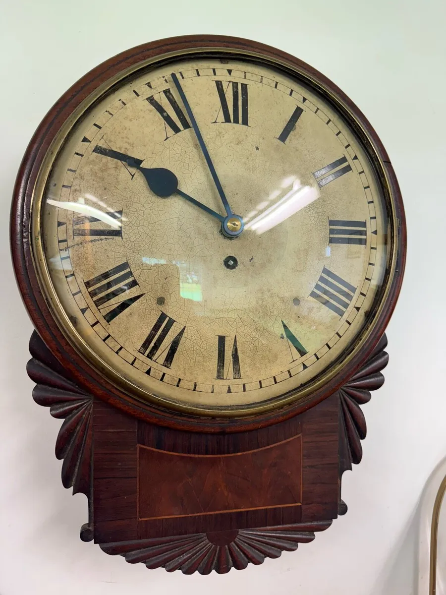 Regency fusee wall clock, Antique - Image 1