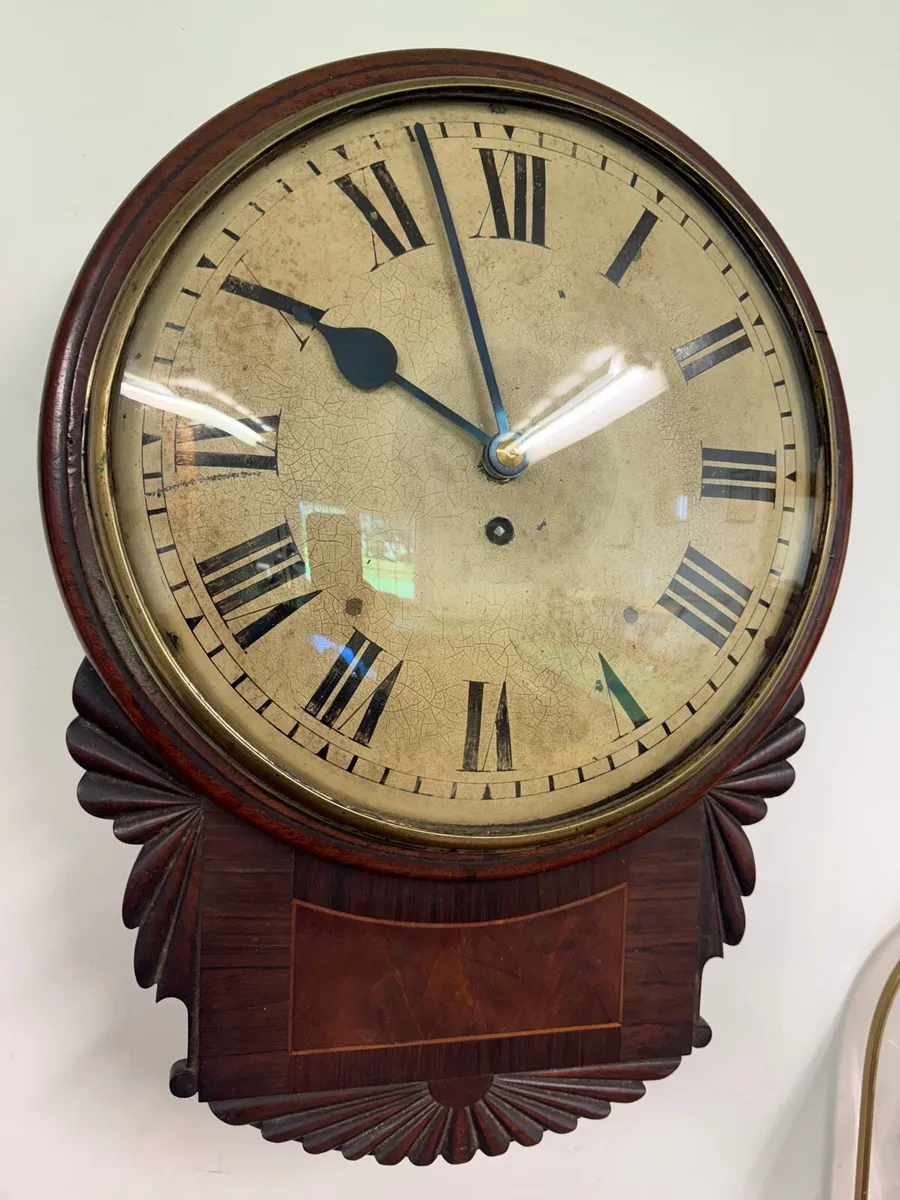 Regency fusee wall clock, Antique - Image 4