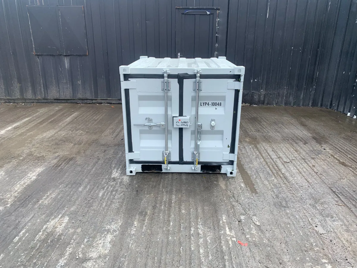 Small White Steel Storage Container - Image 1