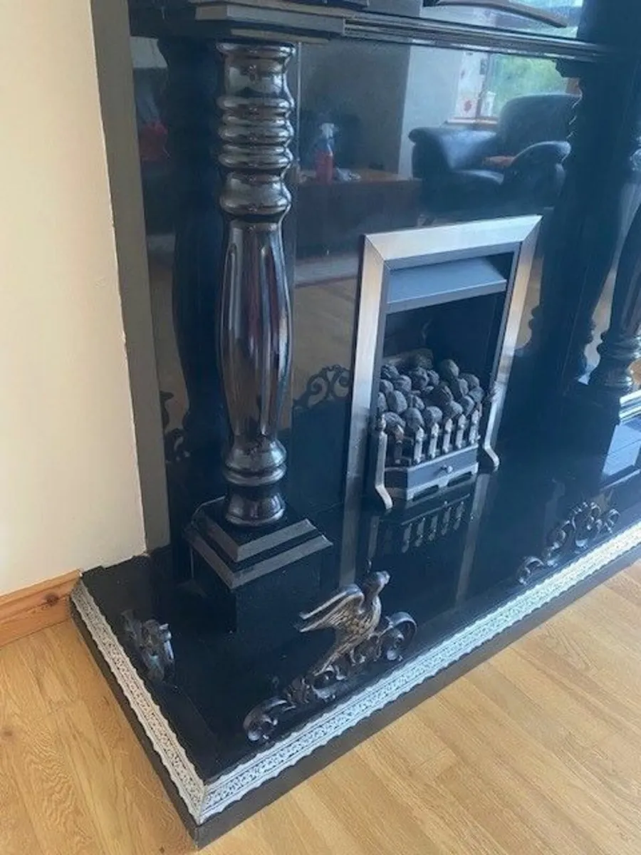 Black Marble Fireplace - Image 4