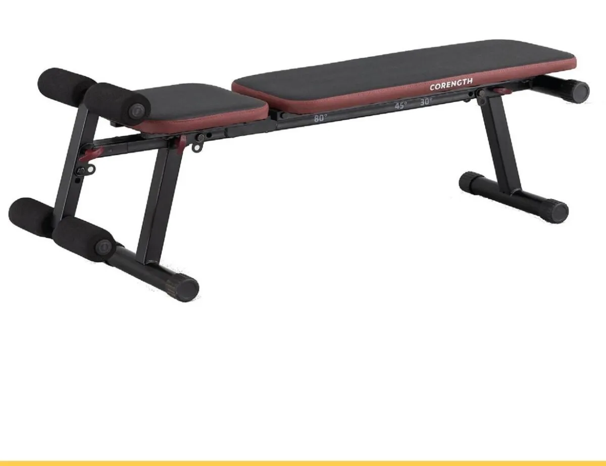 Fold away incline weights bench with leg bar - Image 3