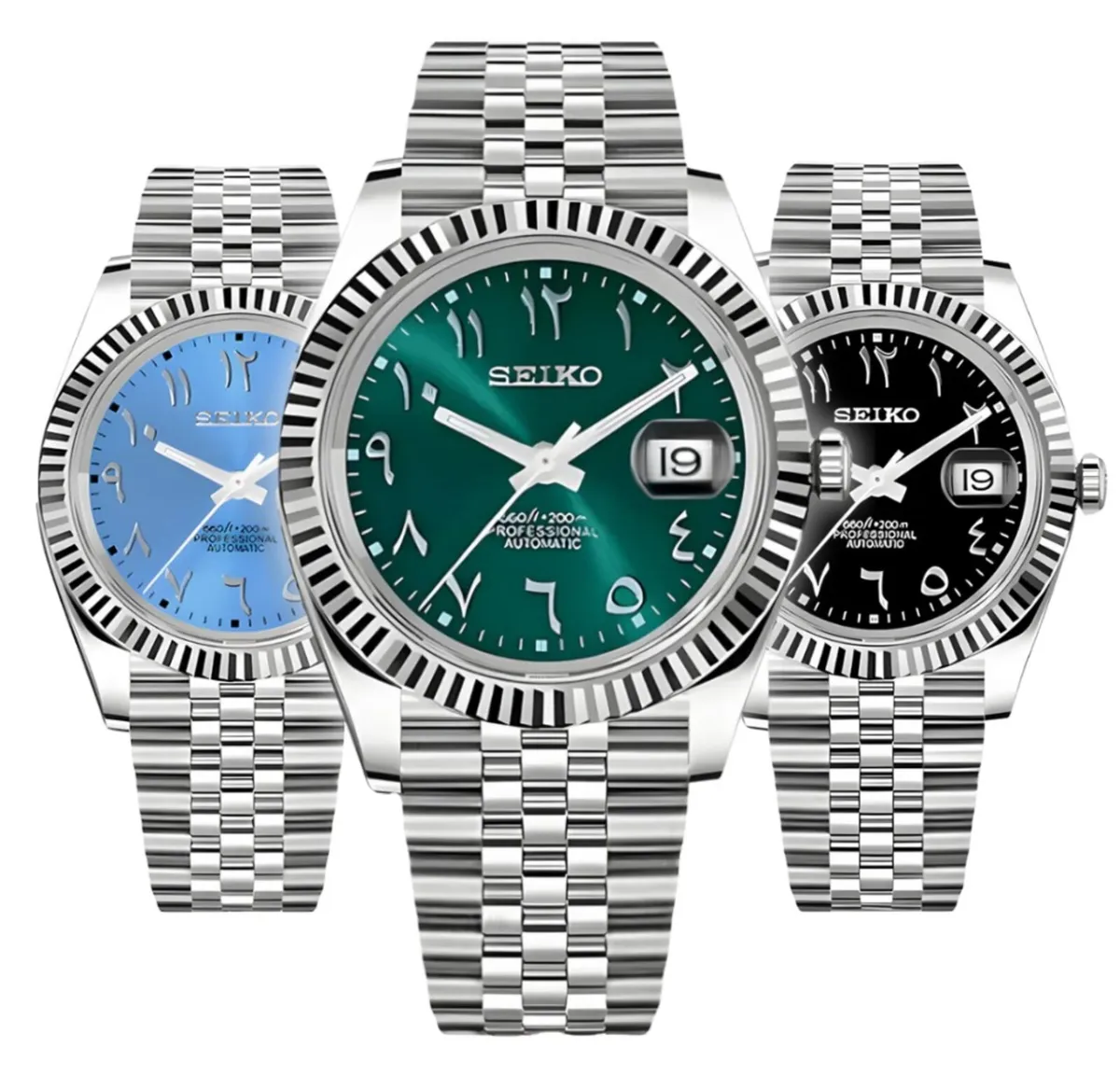 Custom Seiko Mod Datejust Style – Arabic Dial - Image 1