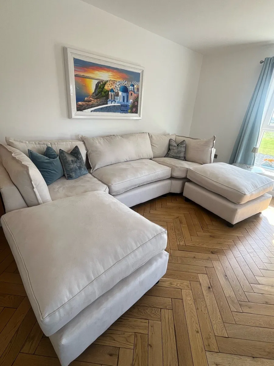 Cream U Shape Couch - Image 1