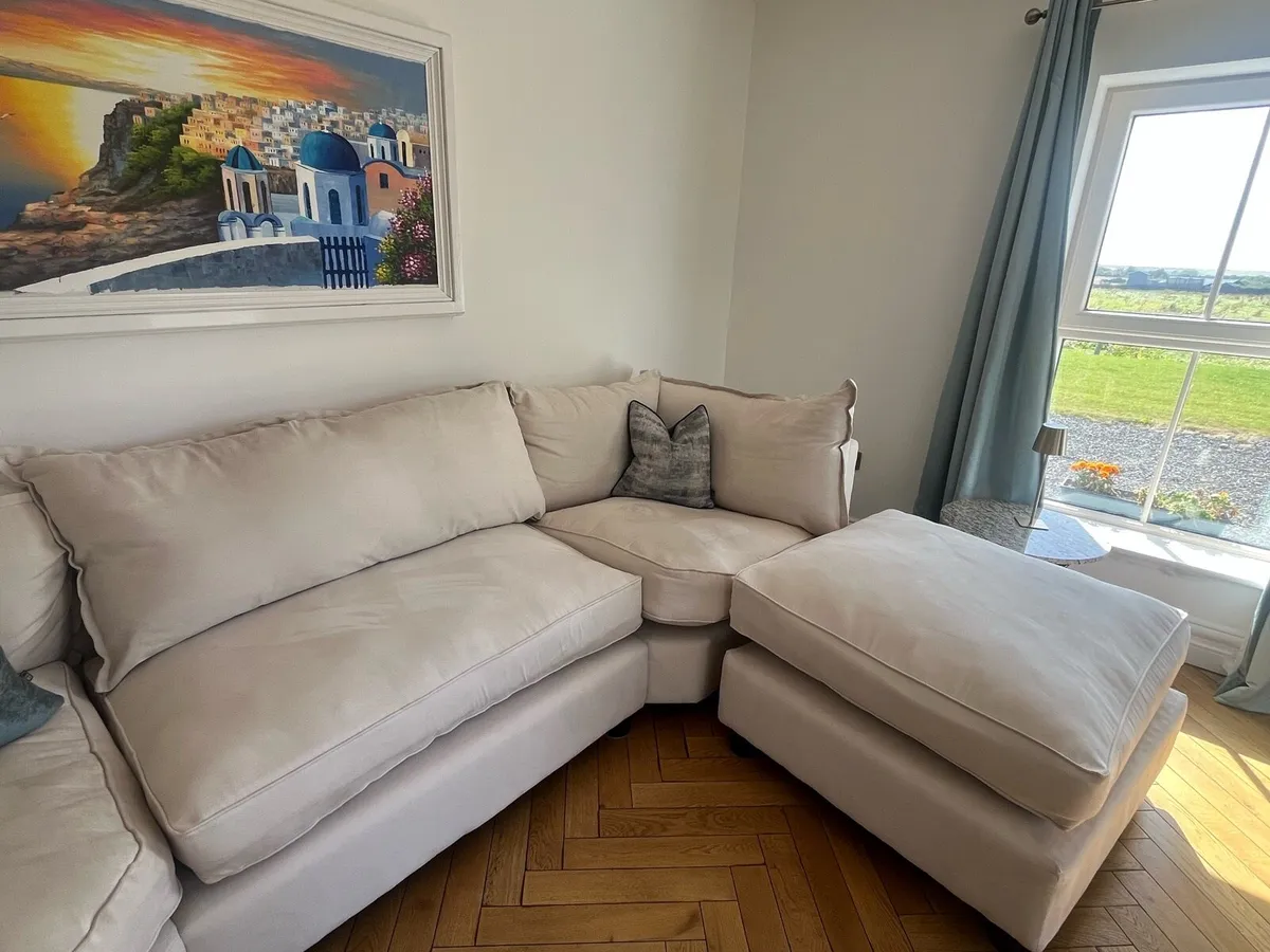 Cream U Shape Couch - Image 2