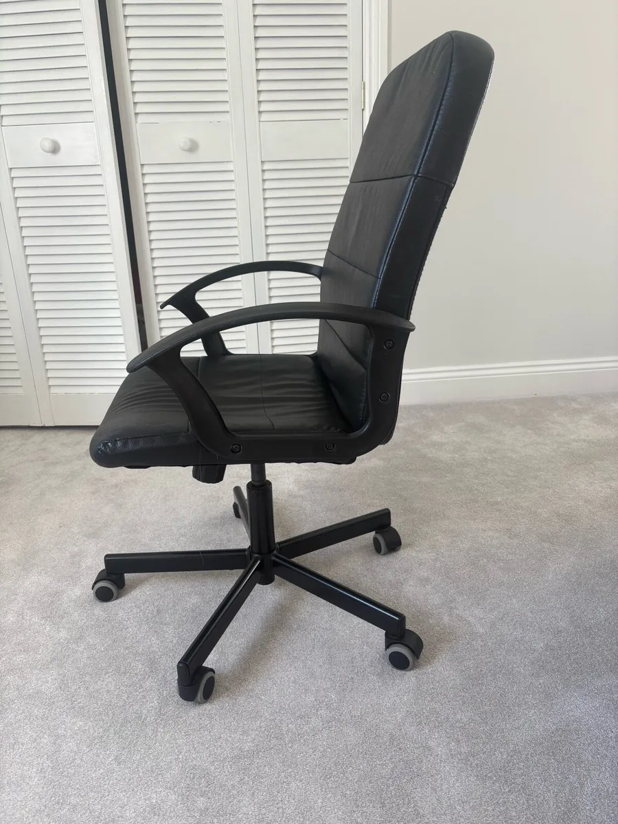 IKEA TORKEL Office Chair – Black Faux Leather - Image 2