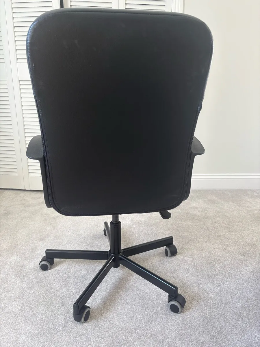 IKEA TORKEL Office Chair – Black Faux Leather - Image 3