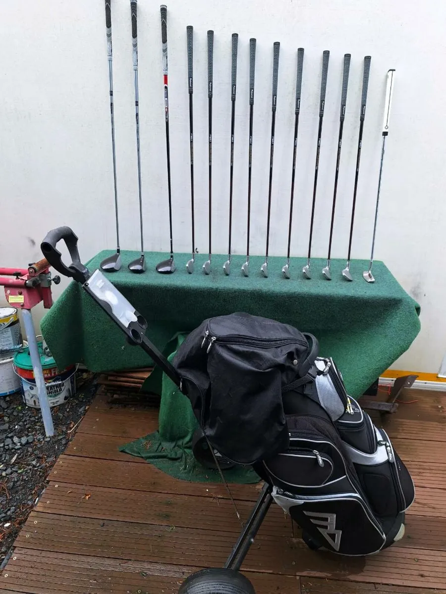 Golf clubs, full set, bag and trolley - Image 3