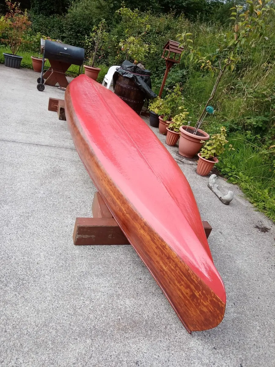 17ft handmade wooden canoe - Image 2