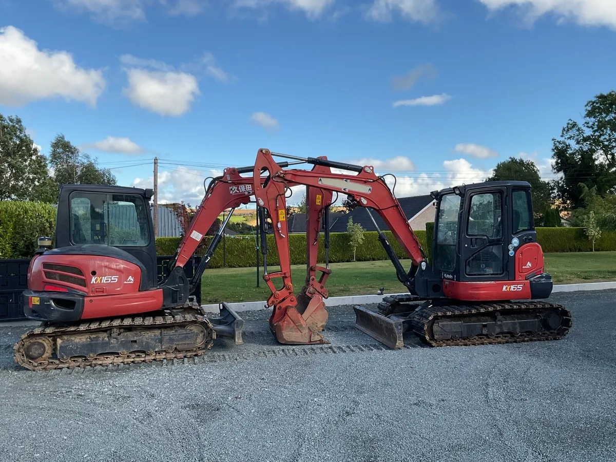 Choice of two 2020 KX165 6 tonne Kubota Diggers - Image 1