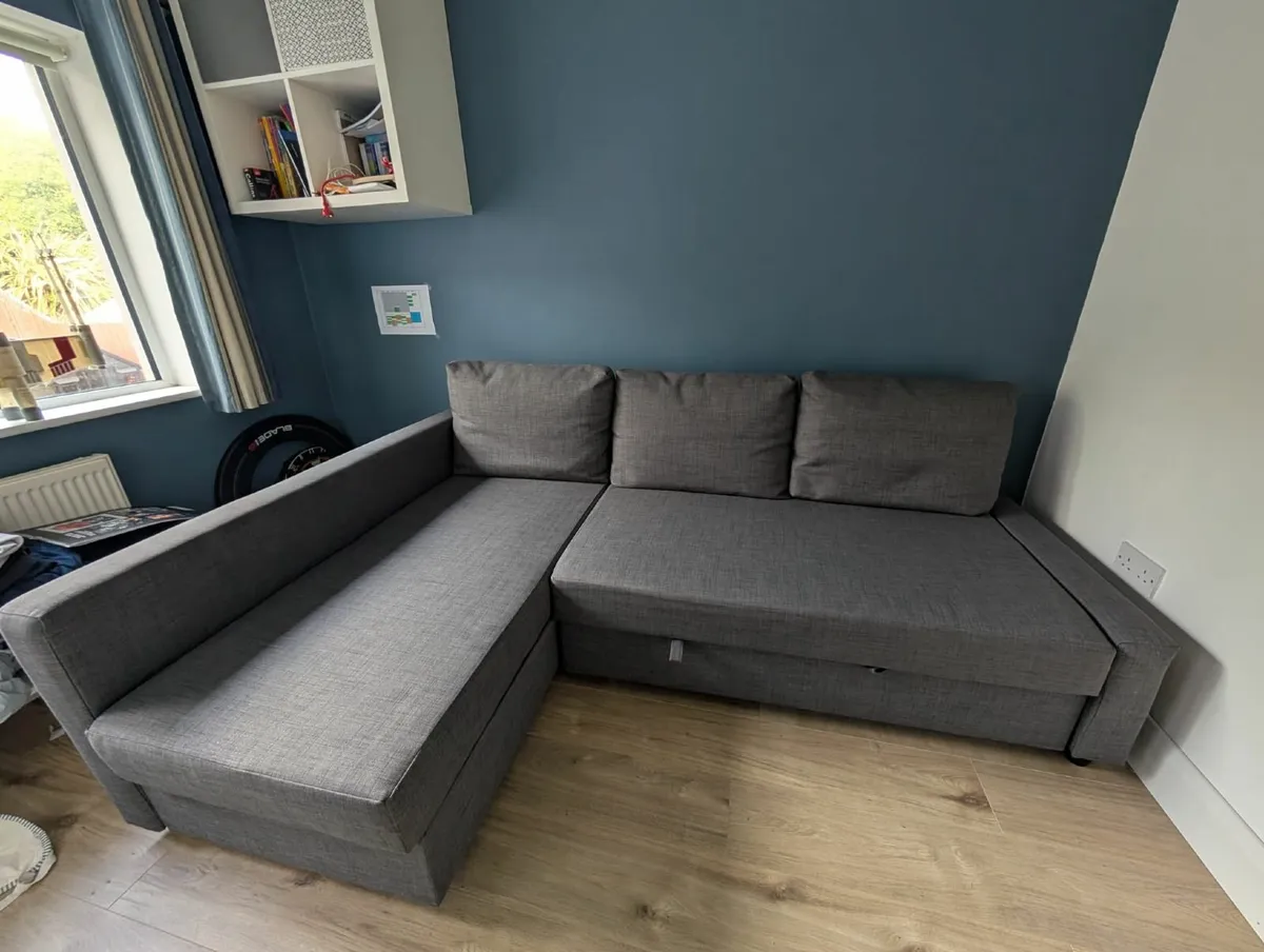 Ikea corner 3 seater sofa bed - Image 1