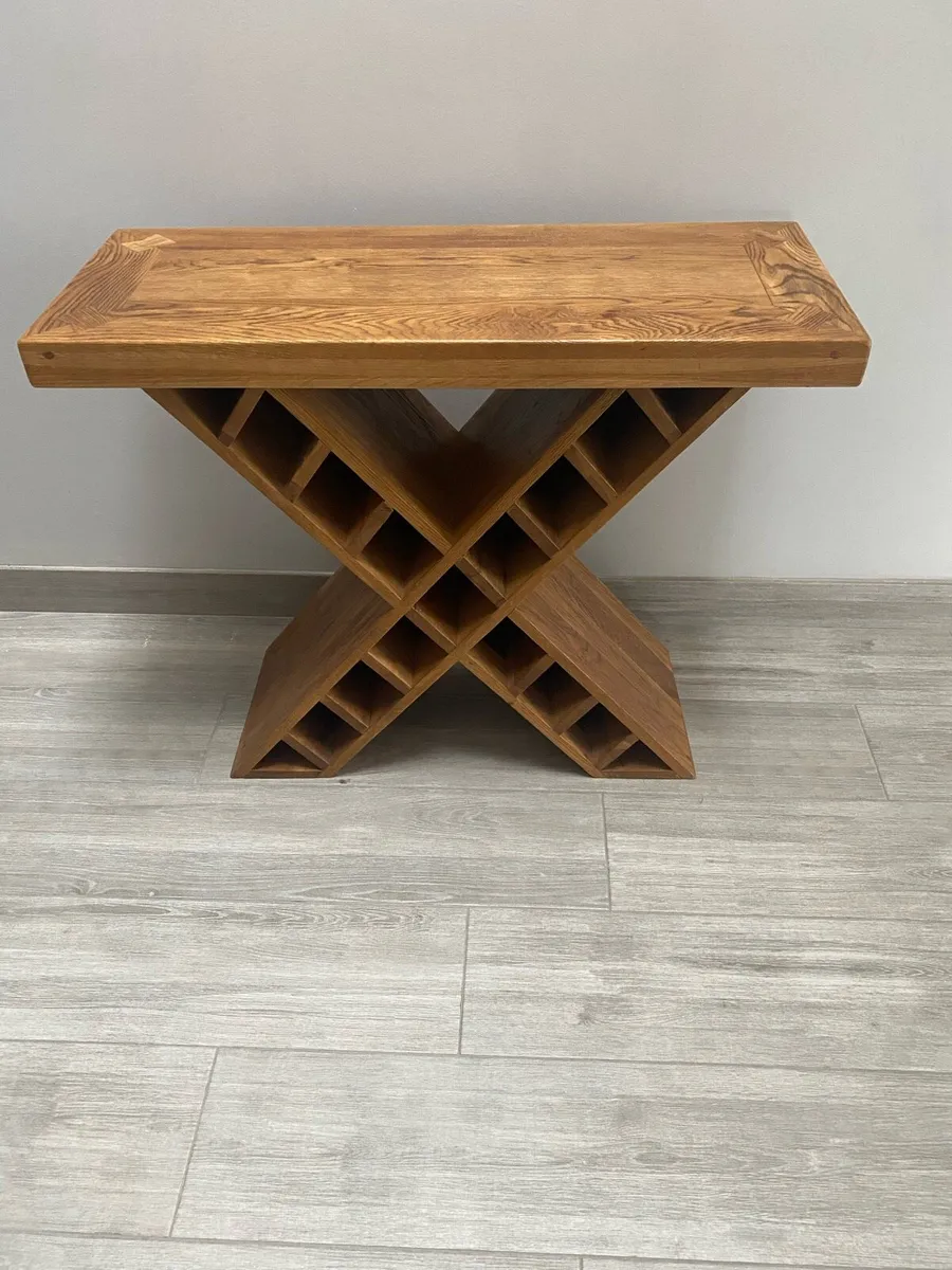 Solid Oak Wine rack / Console Table - Image 2