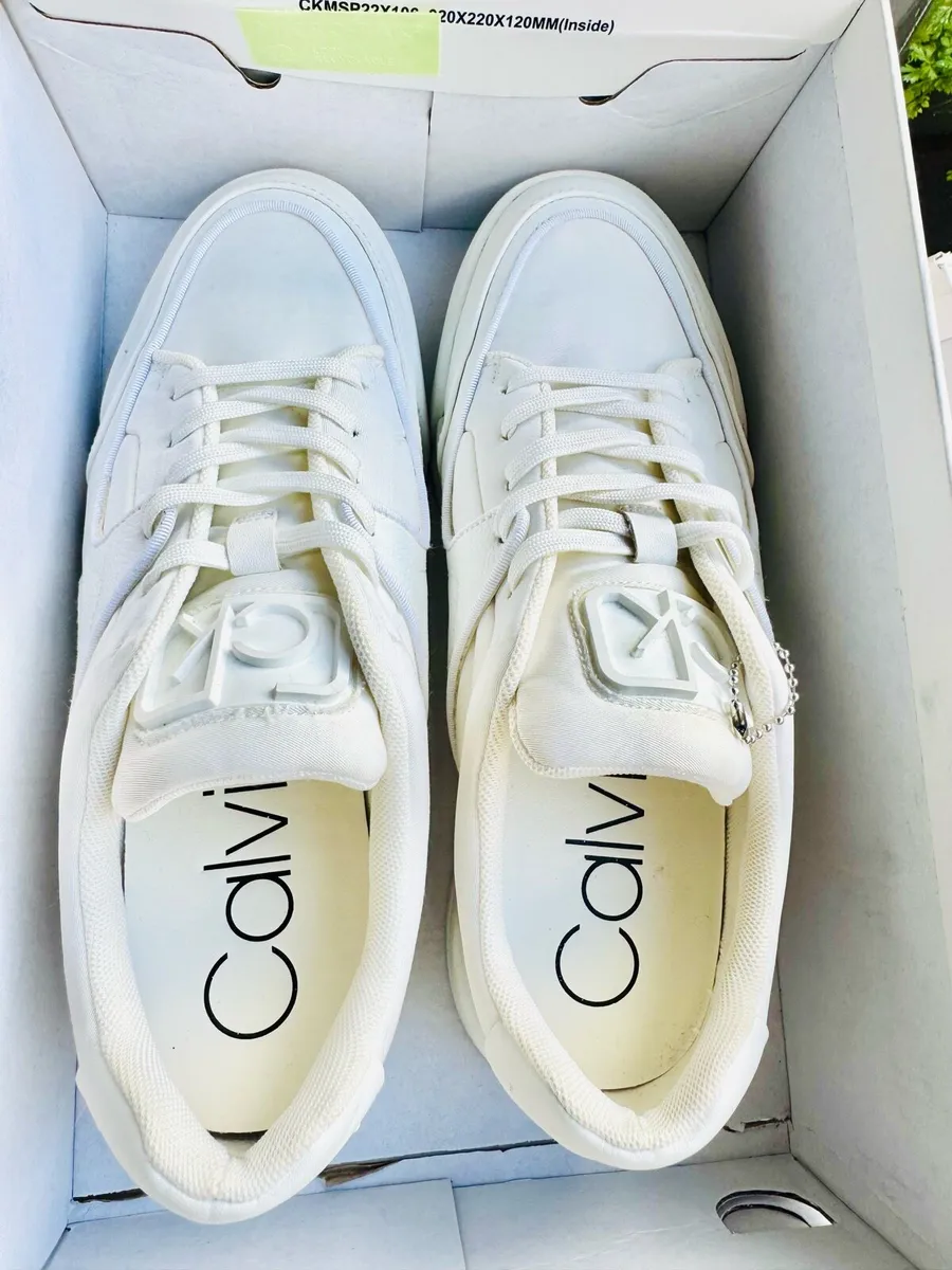 White Calvin Klein Trainers – Brand New - Image 1