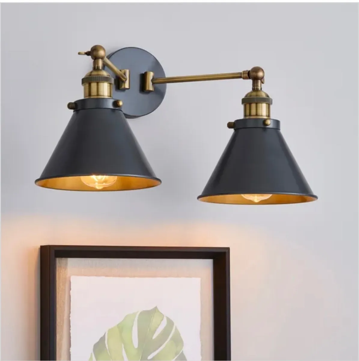 Logan Dual Wall Light Grey - Image 1