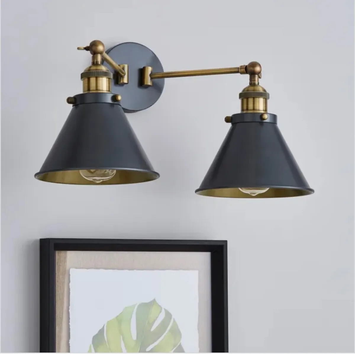 Logan Dual Wall Light Grey - Image 2