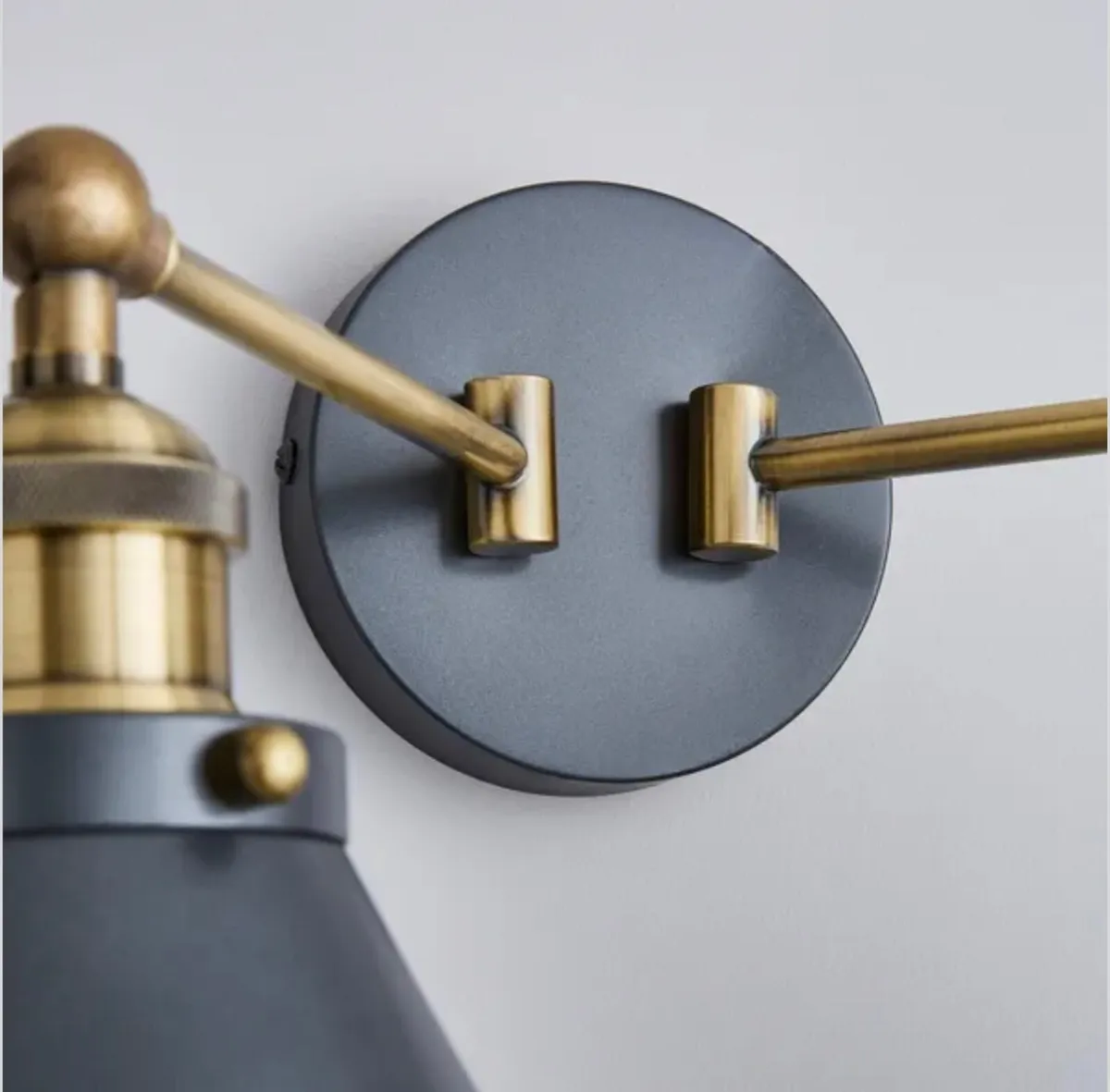 Logan Dual Wall Light Grey - Image 4