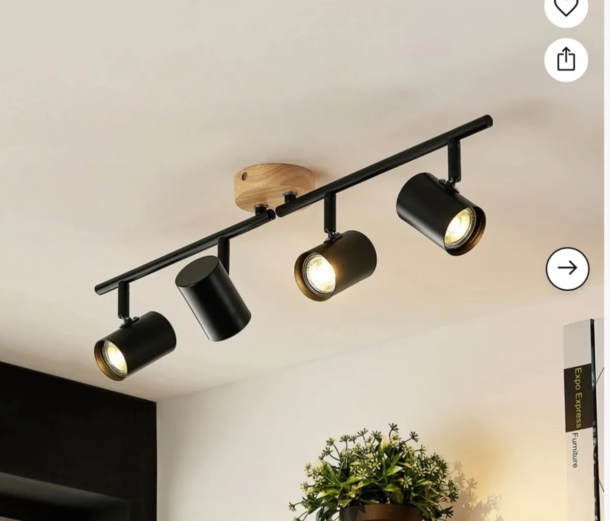 Lindby ceiling light Xiomara, 4-bulb, 68 cm long, - Image 1