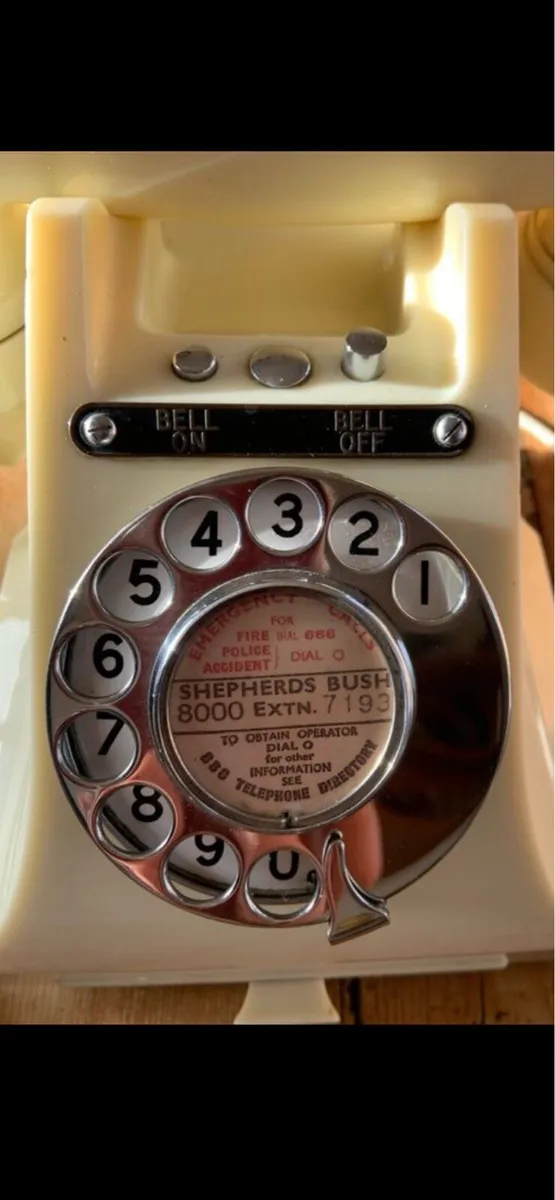 Rear Ivory Bakelite Telephone GPO 1950s WORKING!! - Image 2