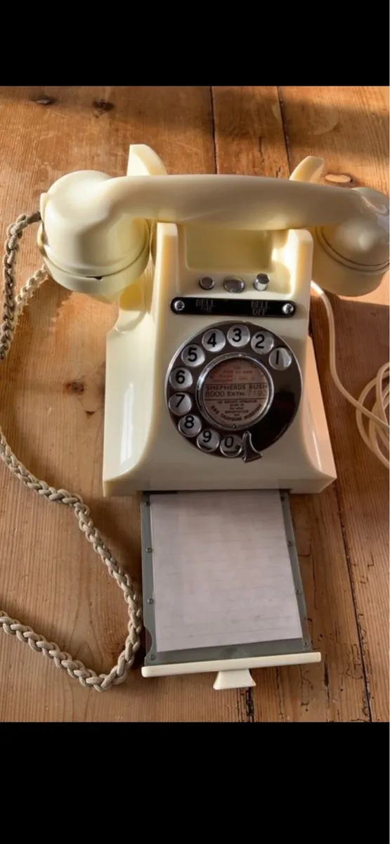Rear Ivory Bakelite Telephone GPO 1950s WORKING!! - Image 3