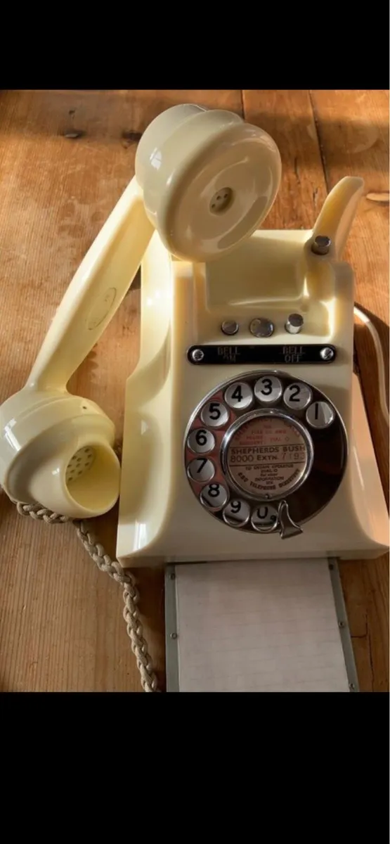Rear Ivory Bakelite Telephone GPO 1950s WORKING!! - Image 4