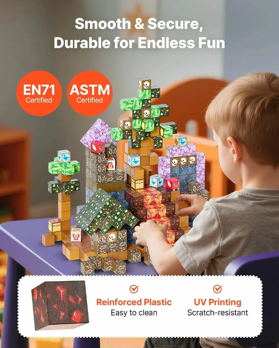 Magnetic Blocks 100 PCS Dark Castle Set STEM Monte - Image 3