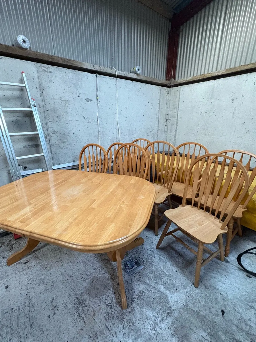 8 chairs and table excellent condition