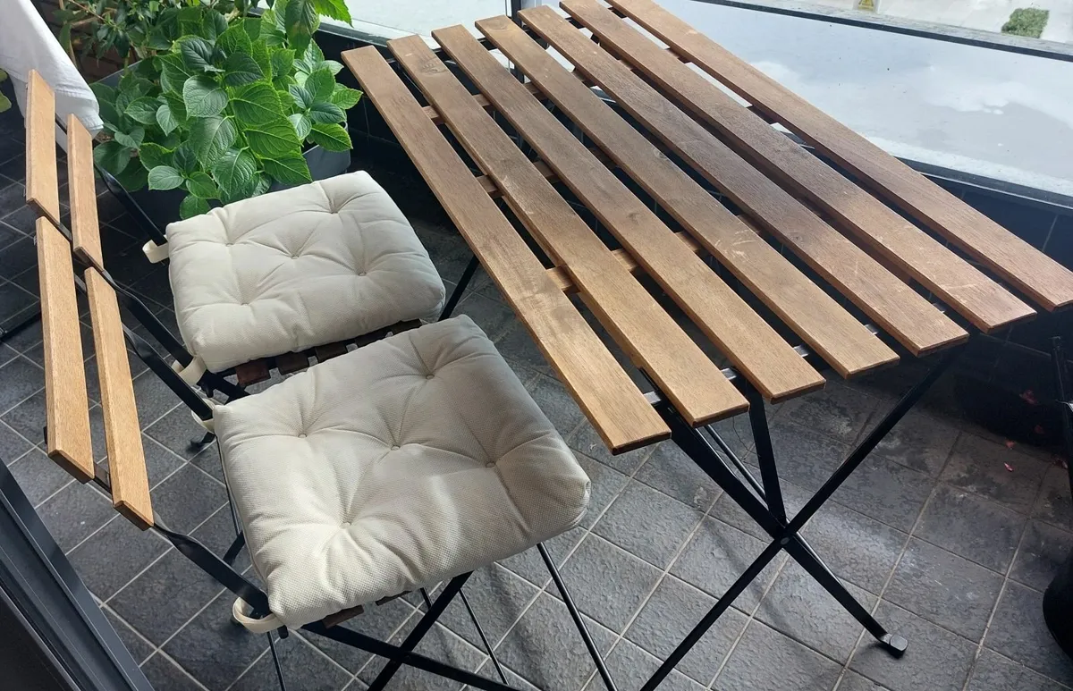 Garden table, chairs and cushions Ikea TÄRNÖ - Image 1