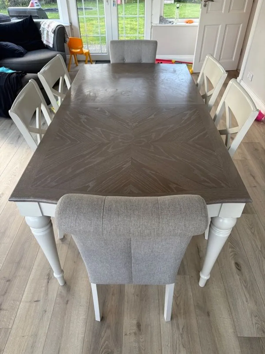 6 Seater Dining Table and chairs - Image 1