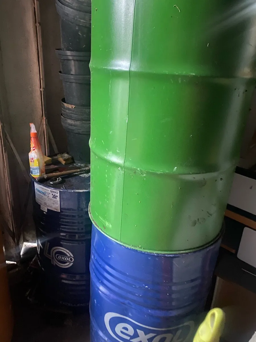 Three oil barrels