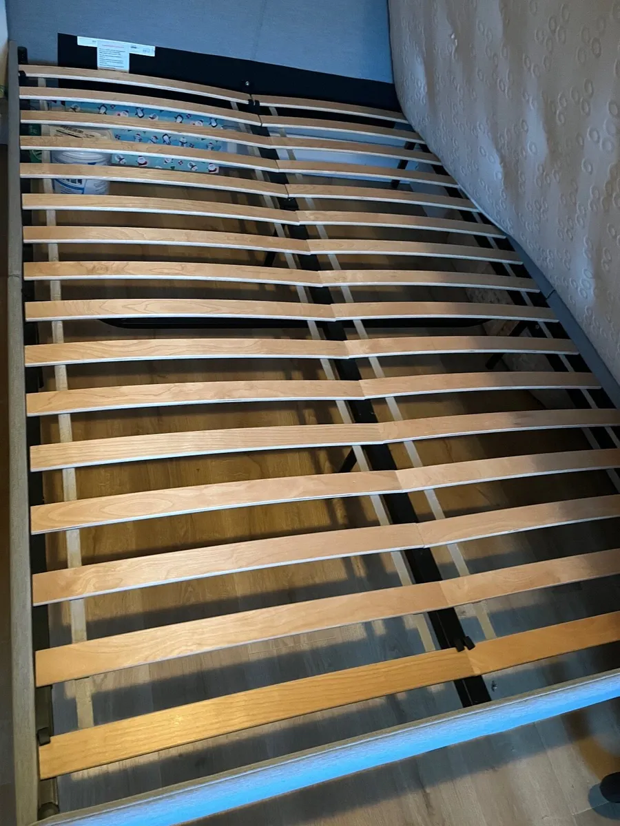 Double bed frame with mattress - Image 2
