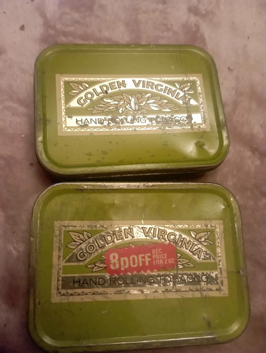 VINTAGE GOLDEN VIRGINIA HAND ROLLING TOBACCO TINS - Image 1