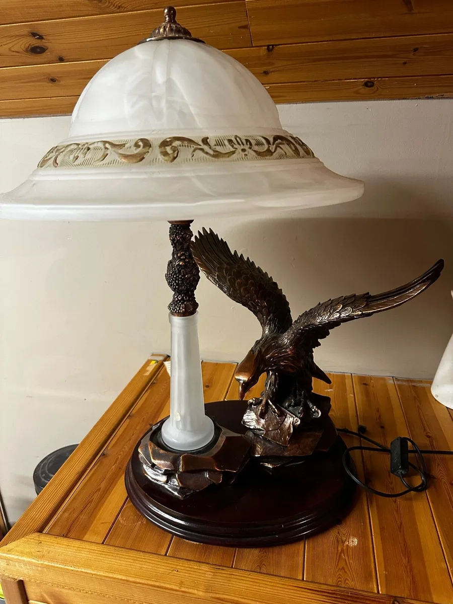 Bronze eagle lamp - Image 1
