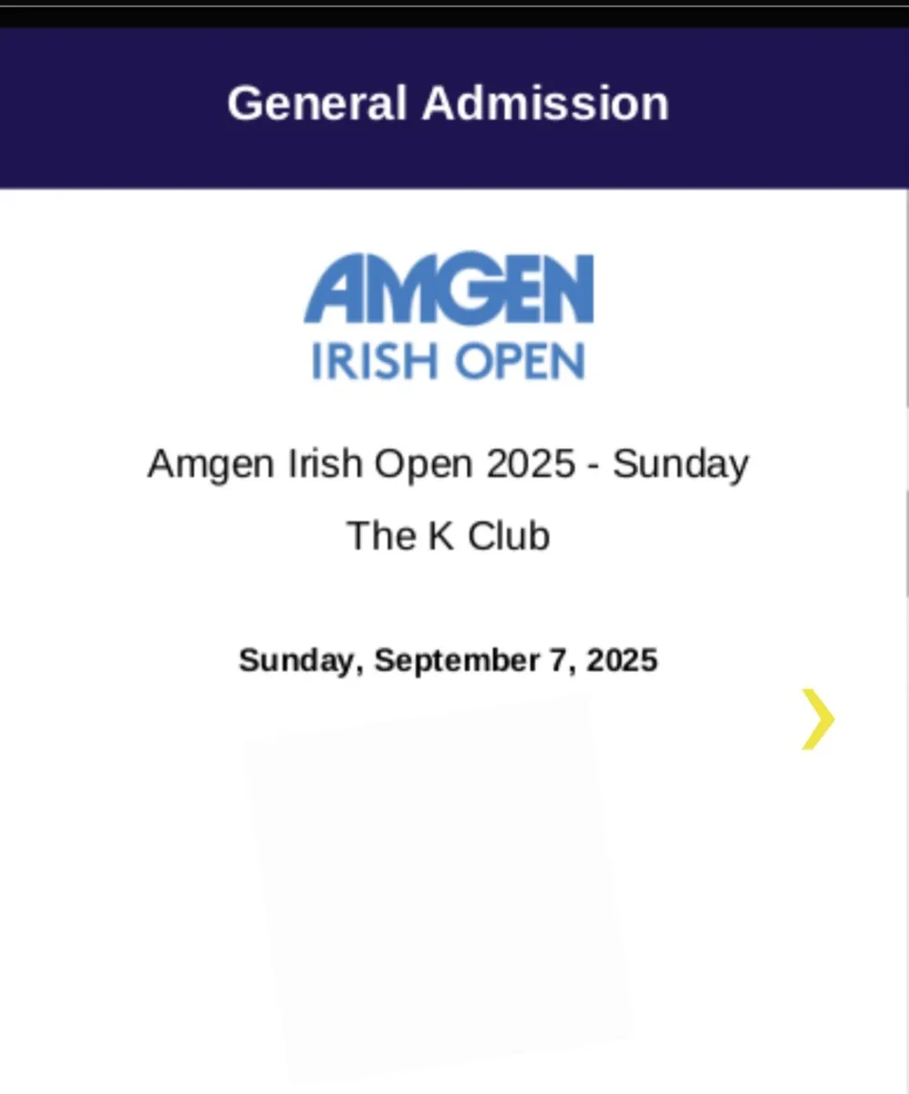 Irish open ticket