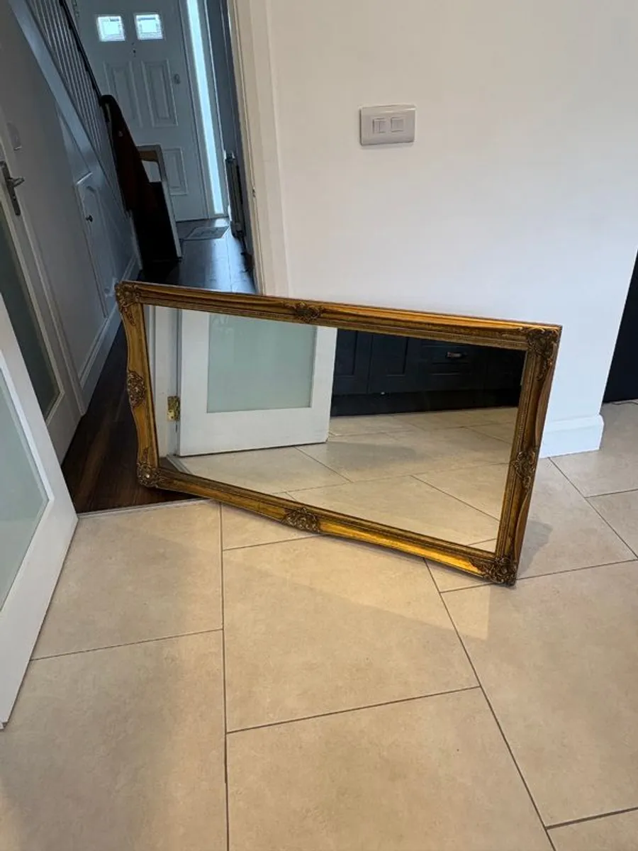 Large Ornate Gold Framed Mirror - Image 2