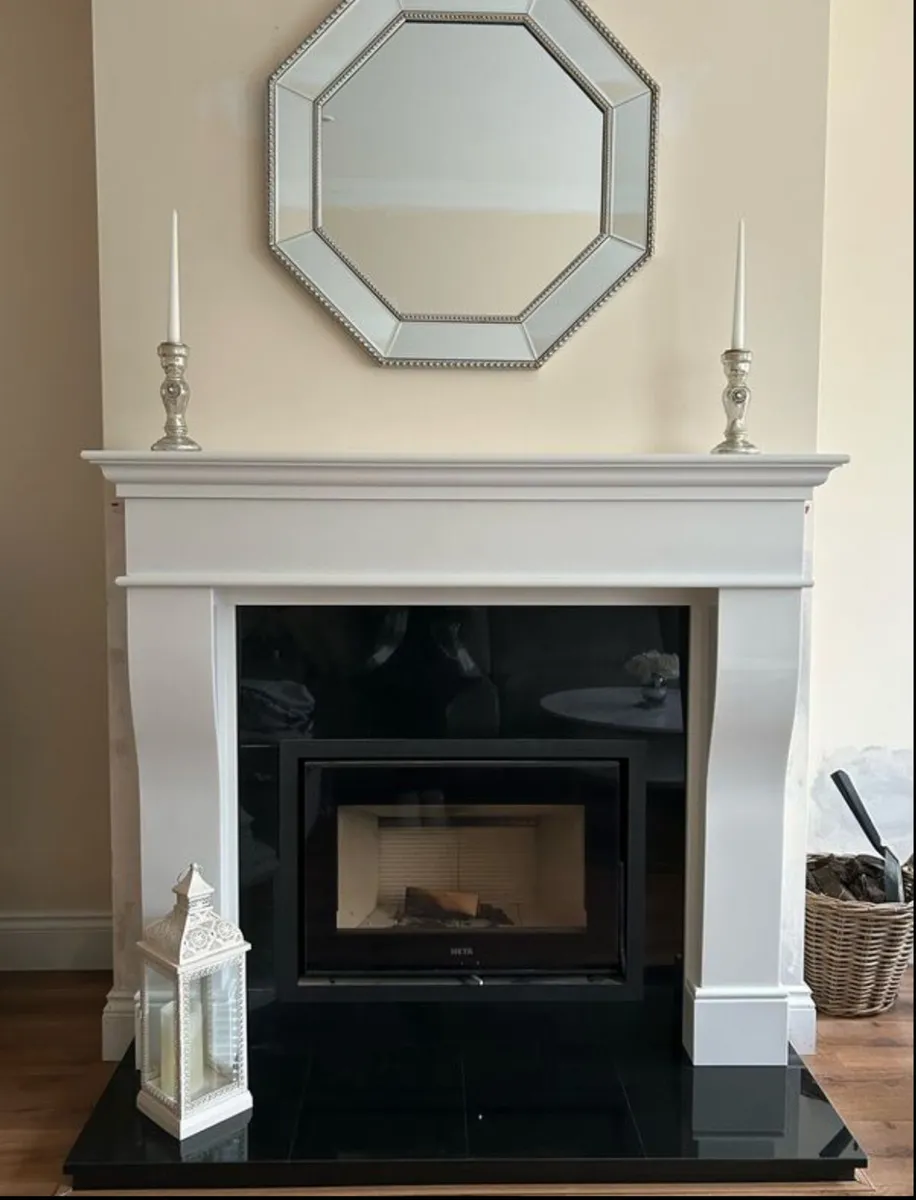 Marble Fireplace with Woodburning Stove - Image 1