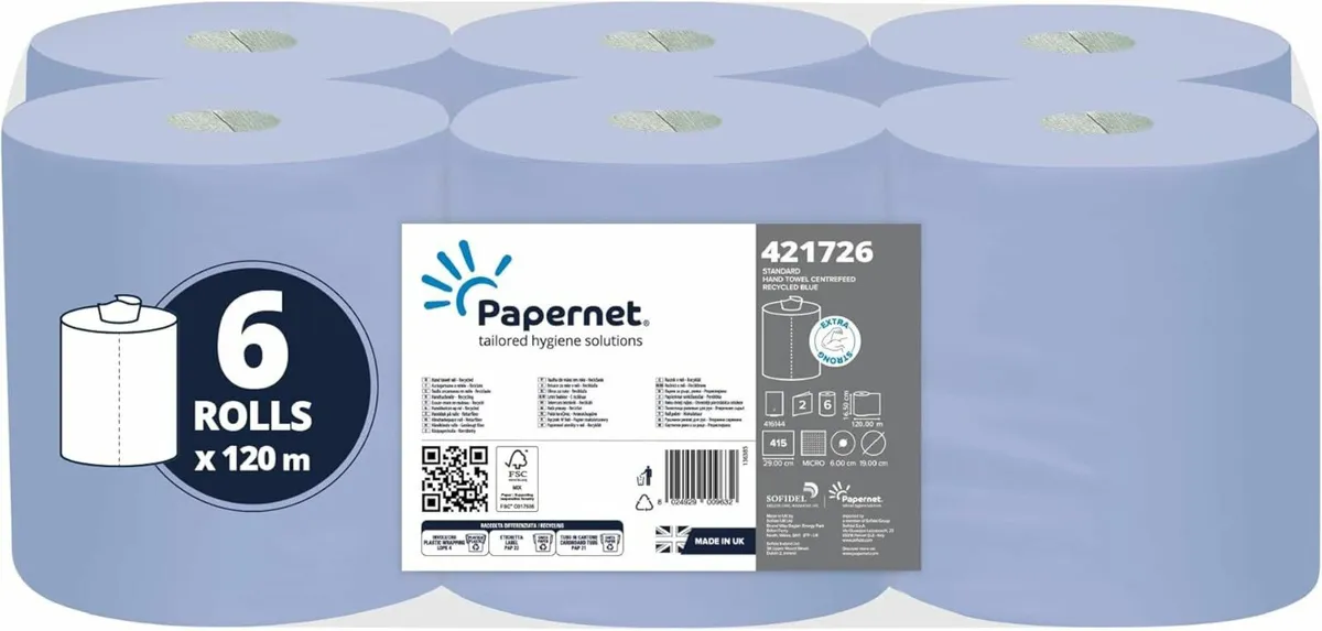 Papernet - Centrefeed Paper Towel x 6 - Image 1