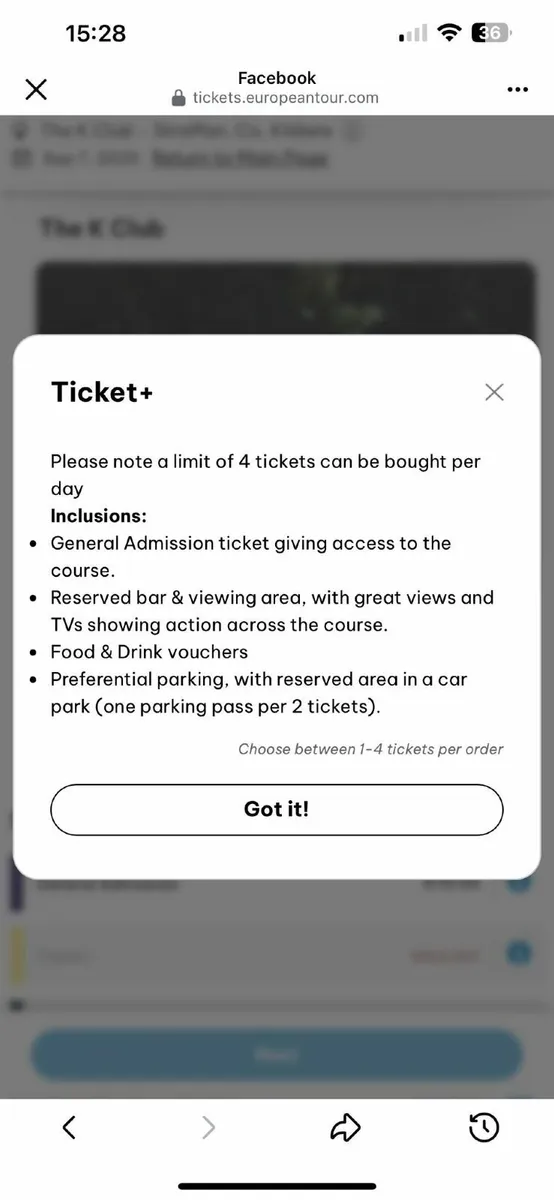 Amgen Irish Open Golf -  2 x Ticket Plus (Sunday)