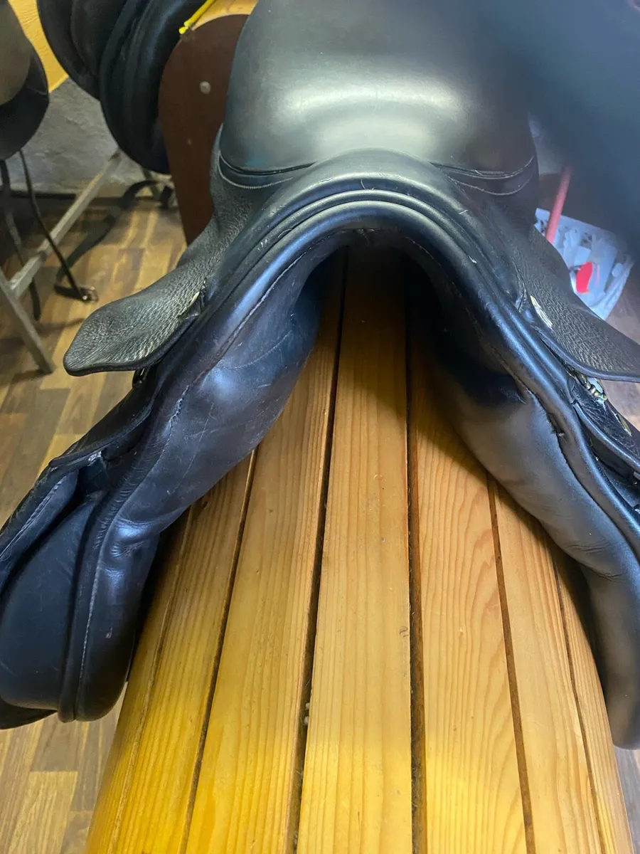 17” cliff barnsby black Leather saddle - Image 4