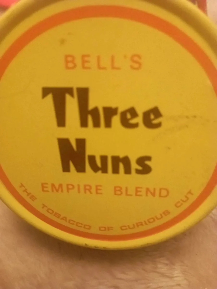 VINTAGE BELLS THREE NUNS  EMPIRE BLED TOBACCO TIN - Image 1