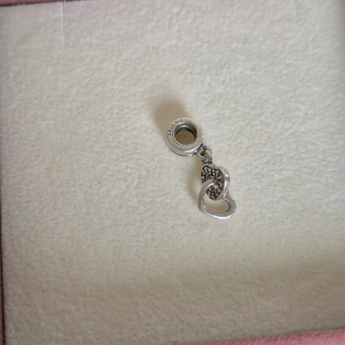 Pandora dangle charm interlocking heart sparkly - Image 4