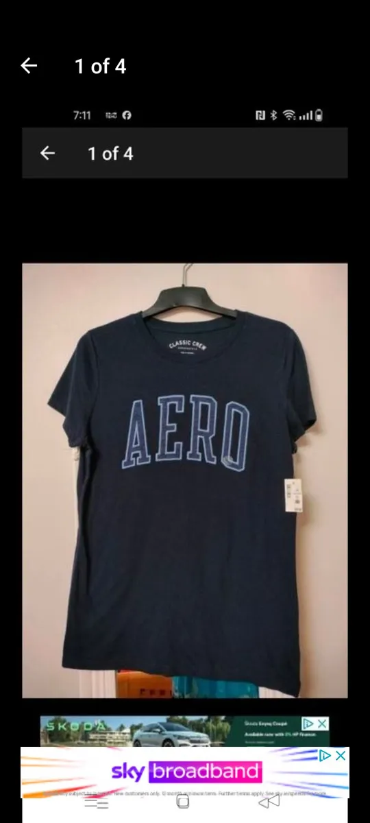 Men's AERO navy t. Shirt new with tags size - Image 1