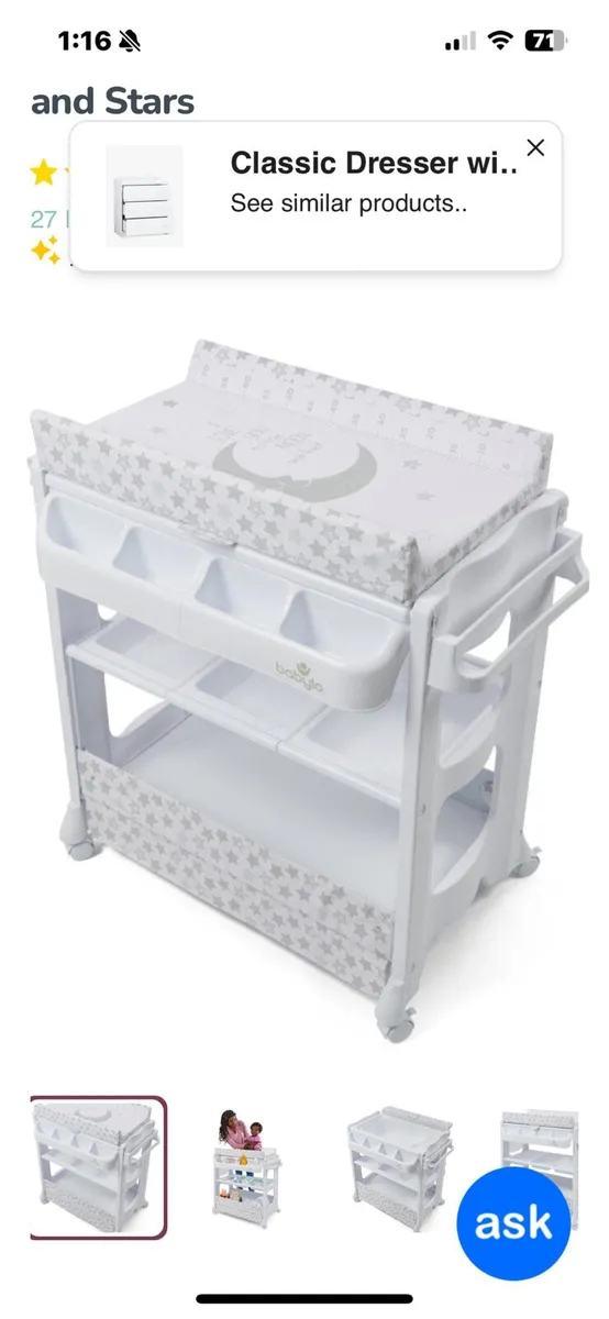 baby changing table