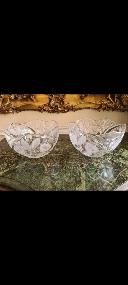 Antique etched crystal - Image 2