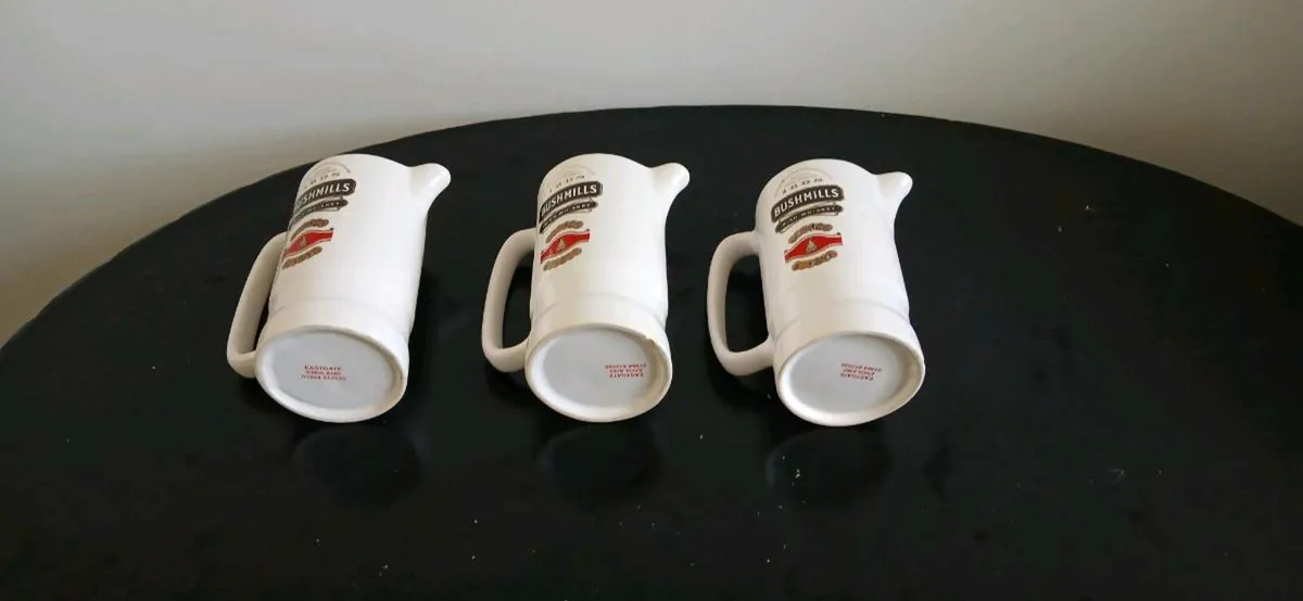 3 Bushmills whiskey jugs - Image 4