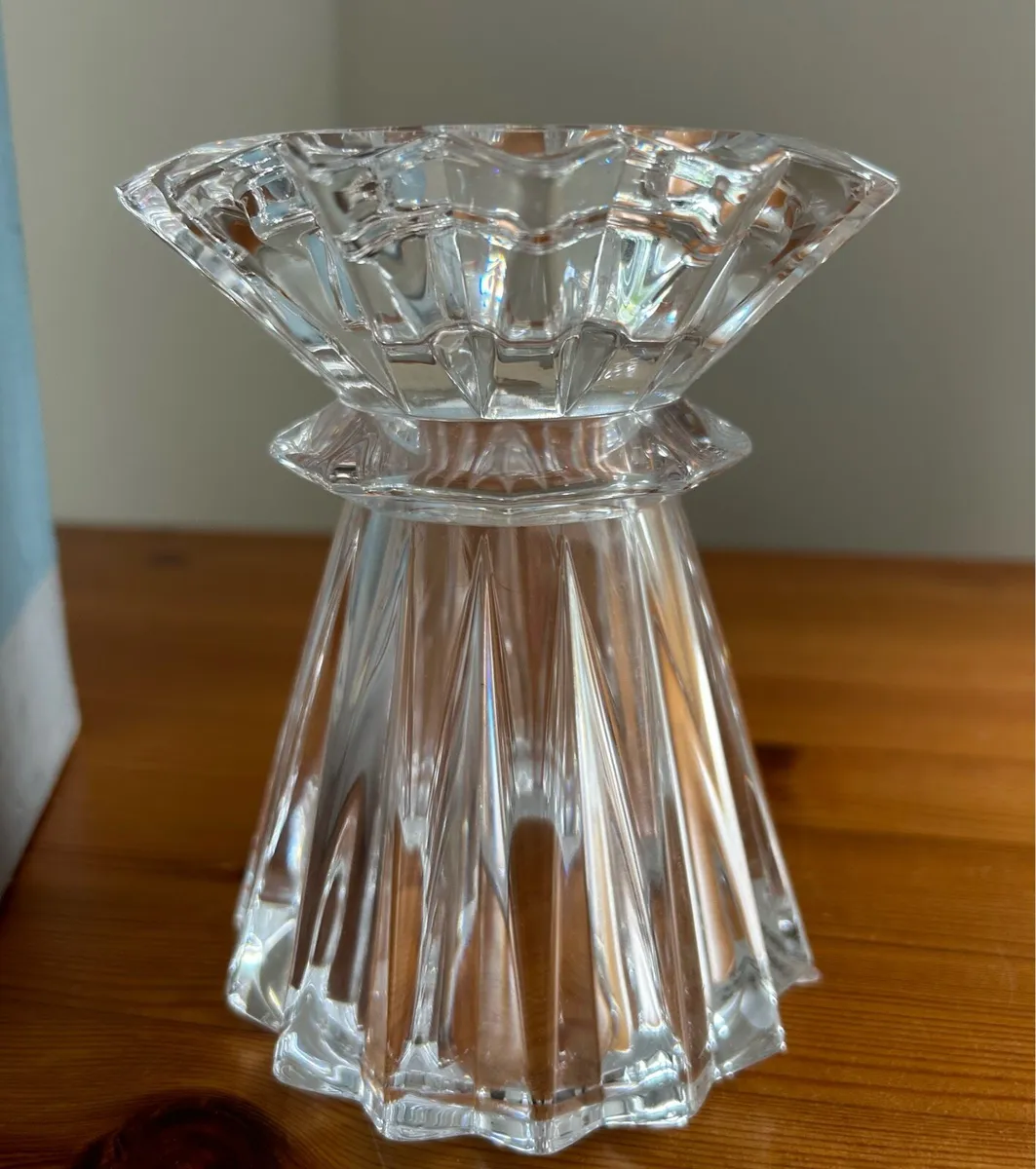 Waterford Crystal Candle Holder/Vase+Candle - Image 2