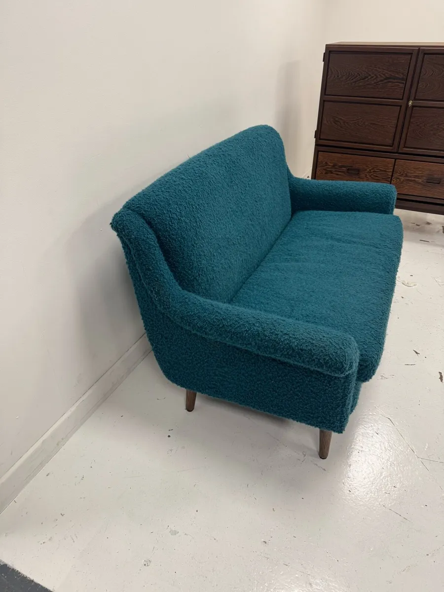 2-Seater Sofa in Teal Bouclé used - Image 2