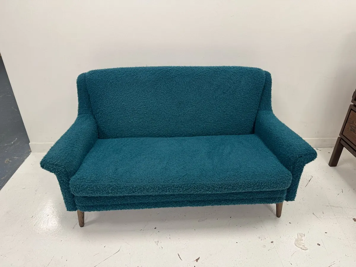 2-Seater Sofa in Teal Bouclé used - Image 1