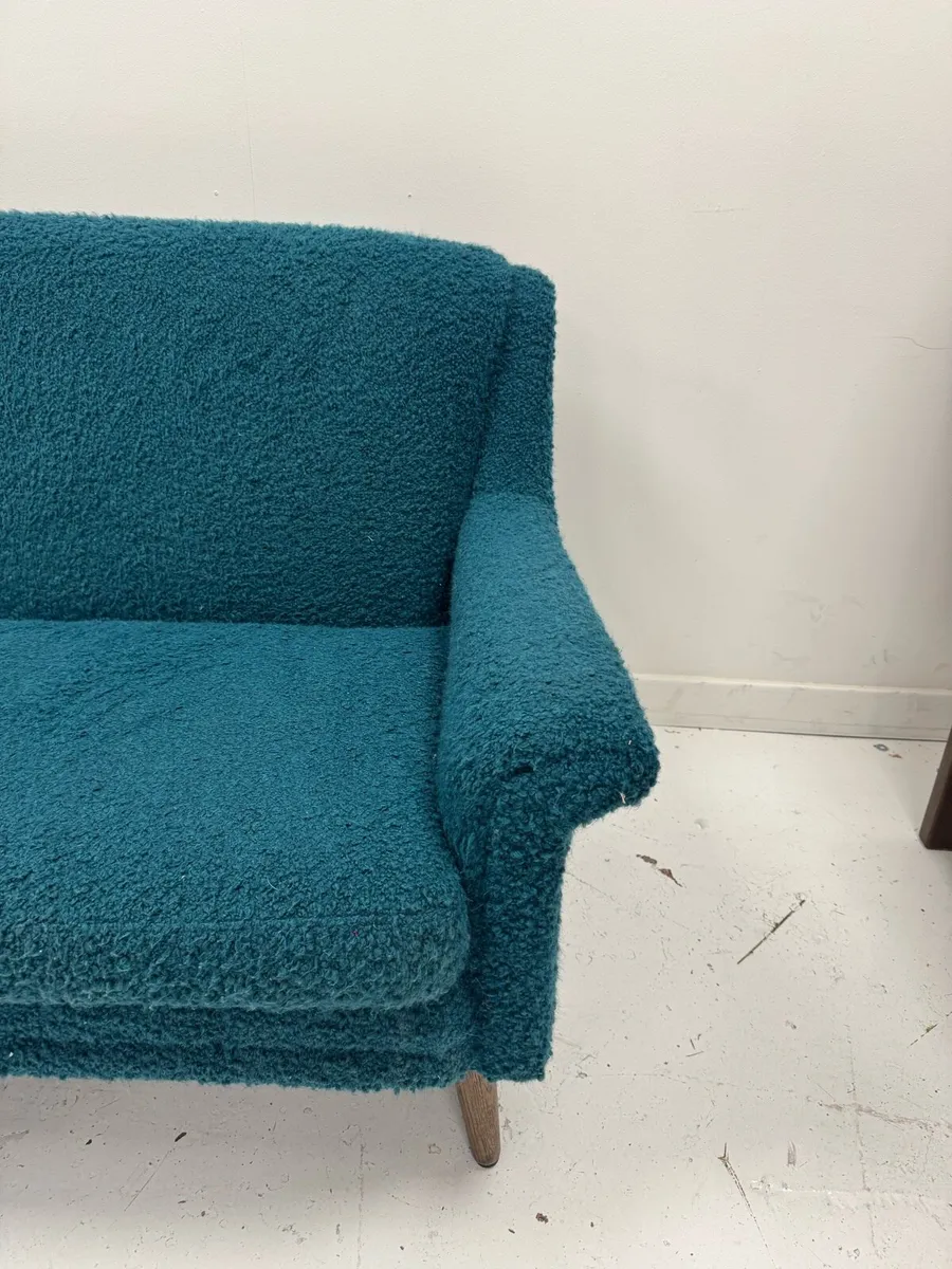2-Seater Sofa in Teal Bouclé used - Image 4