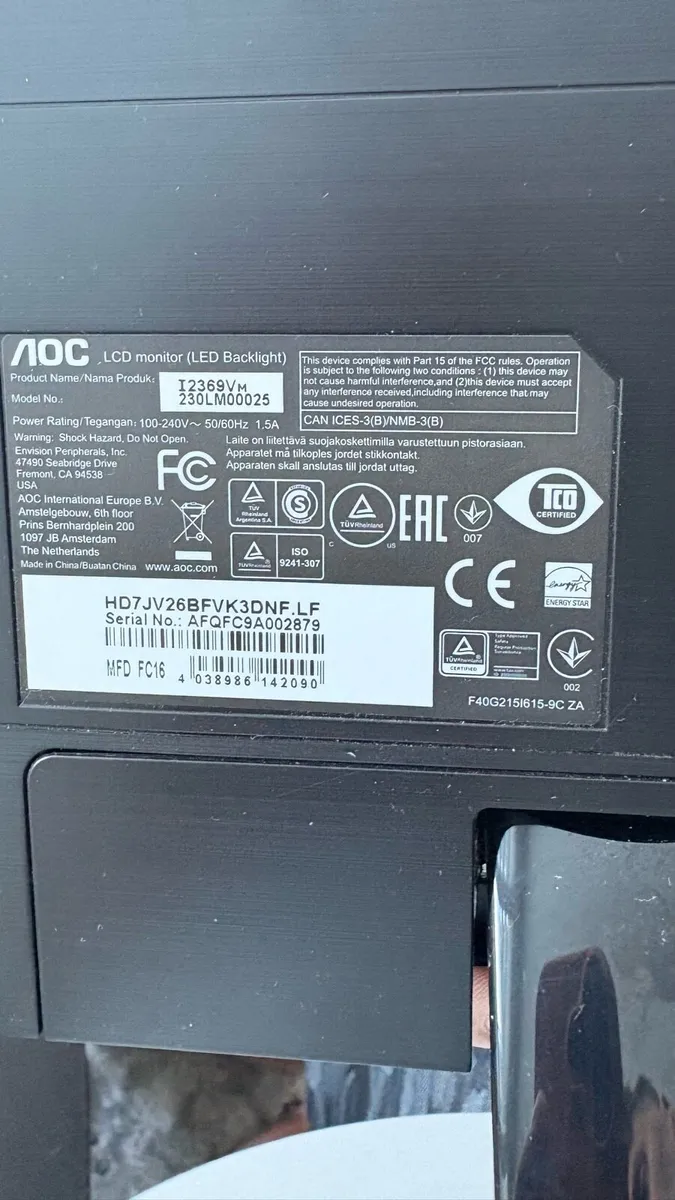 AOC 24 in LCD Monitor - Image 3