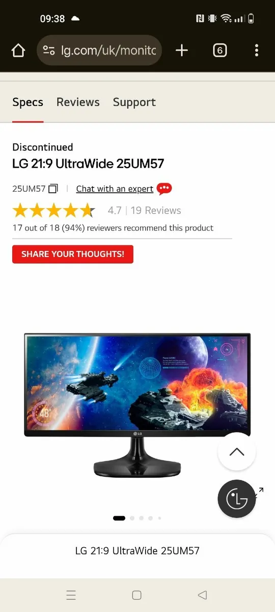 LG 21:9 UltraWide 25UM57 FULL HD - Image 1